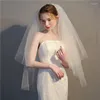 Veli da sposa NUZK Gomito da sposa corto Arrivo Bianco Avorio Copricapo Velo Boda Welon Veu De Noiva Vail Voille Mariage