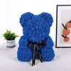 25cm Rose Bear Wedding Party Decoration Valentine Girlfriend Jubileum Gift Foam Flower Teddy Bear Rose Bear6313167