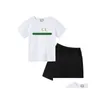 Ensembles de vêtements 3 modèles Summer Designers Vêtements Enfants T-shirt à manches courtes Shorts Col rond Deux pièces Sportswear pour garçons et filles D Dhzbc