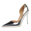 Buty mody 2024 40 Dress Woman Pumps Stoletto Kobiety Sexy Party Metal Pu High Heels 5 Kolor 57156 716