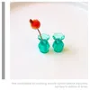 Vasi Vaso Mini mobili in miniatura Accessori modello singolo Micro ornamento paesaggistico Vasi di fiori Giocattoli Fine Mouth Decor Kid