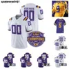 LSU Football Jersey Champions Playoff College 3 Odell Beckham Jr.22 Clyde Edwards-helaire 7 Leonard Fournette 2 Justin Jefferson White Purple Home Away