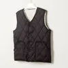 Gilet da uomo Gilet da uomo monopetto scollo a V tinta unita fodera trapuntata gilet maschile autunno caldo giacche senza maniche Ropa Hombre