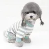 Macacão roupas de cachorro menino menina cão macacão outfits xxl york poodle ternos listra algodão camisa de fundo inverno cães de estimação pijamas trajes