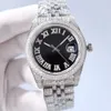 Luksusowe zegarki męskie samozwańczy zegarek mechaniczny 41 mm mody det det ze stali nierdzewnej pasek Diamentowy na rękawo