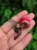 Mini Sleeping Mushroom Fairy Statue Handmålad hartshantverk Ornament för hemträdgårdskontor Dekoration Hantverk Barn Små gåvor 28479119