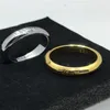 Gold Silver Designer Rings Mens Fashion Band Ringe Women Wedding Jewelry Luxury Ring rostfritt stål Anello Woman Rings Carve Bokstäver