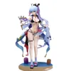 Anime manga 16cm genshin påverkar badkläder bikini kamisato ayaka sexig tjej nime action figur modell garage kit staty prydnad leksaker docka gåva z0427