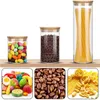 Cylinderförvaringsbehållare förseglade glasburkar Hög Borosilikat Kök Box Tank Coffee Bean Storage Can Lduuh