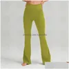 Pantaloni da yoga vestiti scanalature pantaloni svasati da donna estivi vita alta attillati pancia mostra figura sport yoga caduta a nove punti Del Dht0S