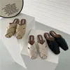 Kappy buty kobieta 2023 Pokrywa mokasyny płaski Panfle Low Slajdes Materiał