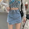 Jupes Shorts Femmes Solide À La Mode Maigre D'été Taille Haute Culottes Feminino Denim Casual All-match Style Coréen