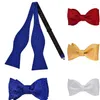Bow Ties Classic Self Tie For Man Pink Green 27 Färg Silk Justerbar Bowtie Party Wedding Accessories Gifts