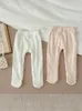 Брюки, коллекция 2023 года, зимние бархатные толстые леггинсы для малышей, милые колготки с цветочным рисунком для маленьких девочек, теплая одежда для новорожденных