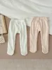 Pantalons 2023 hiver bébé plus velours épais leggings enfant en bas âge fille mignon fleur collants infantile chaud né vêtements