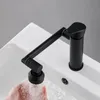 Küchenarmaturen Wasserhahn Badezimmer Bad Basin Taps Waschbeckenmixer Schwarzes goldenes Eingriff Waschbecken Rotary -Wassereinsparung und kaltes Edelstahl -Stahl 23127