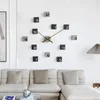 Wanduhren Nordic Creative Diy Clock Wood Living Room Silent Self Adhesive Sticker Large Relojes De Pared Decor FY50YH