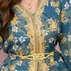 エスニック服の贅沢刺繍イスラム教徒のイスラム教徒は女性のためのセットラマダンファムアバヤドレス