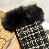 Designer winter Bow Furry Gloves Women Sheepskin Mittens Thick Leather Cashmere lining Glove Christmas Gifts 2311275Z