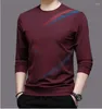 Men's T Shirts Streetwear Fashion Men Long Sleeve T-shirt Spring Autumn Basic Business Male Clothes Jersey Korean Bottoming Loose Casual