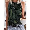 Dames Tanks Etnische stijl Paisley 3D-print Tanktops Dames Retro Street chic Y2k Oversized O-hals Vest Off-shoulder Mouwloos Vrouw