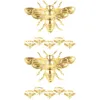 Table Cloth 12 Pcs Bee Shaped Napkin Holders Metal Rings Party Dinning Decoration