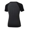 Actieve shirts Tees yoga strakke passende korte mouwen fitness lopende training training snel drogen elastische kleur matching round nek t-shirt kleding