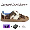 2024 Dernier modèle 2024 avec boîte Léopard Plateforme brun foncé chaussures bases décontractées Pays de Galles Bonner Fox Brown Pony Tonal Cream Blanc Core Black Men Men Femme Trainers Sneakers