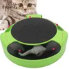 Toys Funny Cat Toys Turntable Toy Moving Mouse Feather Interactive Toy Stretch Disk Amusement Plate for Cat Kitty Pet Toy Pet Toys