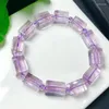 Braccialetti a maglie Bracciale con ametista lavanda naturale Bracciale con pietre preziose Reiki Gioielli di moda Fengshui Donne Guarigione Regalo di energia fortunata 8x13mm