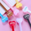 16Pcs Cartoon Neutral Pen 3d Love Gel Pens Pvc Soft Glue Student Stationery Black 0.5mm Needle