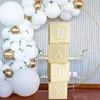 Party Supplies Wood Grain Alphabet Custom Box Wedding Birthday Decoration Kids Baby Shower Boy Girl 1st One Year Balloon