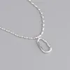 Hängen Ventfille 925 Sterling Silver Necklace For Women Vintage Simple String of Beads Hollow Geometric Party Jewelry Gifts 2023