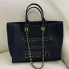 2022 Nieuwe kleine geurige canvas met lederen handketen Pearl Beach Mommy One Shoulder Tote Bag Groothandel handtassen 30 dollar