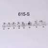 Stainless Steel Thin Rod Colorful Cubic Zirconia Earring Studs Earbone Studs Stud Earrings Fashion Puncture Nail Screw Earnails 14K Gold Plated Ear Ring Jewelry