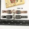 Charm armband kreativa handgjorda vintage flätade äkta läder mode punk kvinnor armband för män juvelära tillbehör FS052