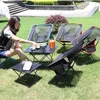 Camp Furniture Outdoor Portable Leisure Folding Moon Chair Aluminium Alloy Fishing Camping Beach Barbecue Självkörning tillbaka