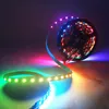 5M SMD 5050 60led/M كامل اللون WS2812B LED Strip DC 5V أسود PCB RGB CROTTER SMART PIXEL LED 60IC/M