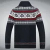 Men's Sweaters Winter Sweater Male Thicken Fleece Men Cardigan Cotton Knitted Jacquard Men's Sweater coat Size S -3XL 231127