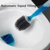 Brushes New LiquidFilled Toilet Brush Toilet No Dead Ends Cleaning Brush Free Punch WallMounted Toilet Brush Set Bathroom Accessories