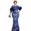 Casual Dresses 2023 Party Evening Long Skirt With Belt European And American Style Beaded Explosive African Sequin Women's Dress S9500