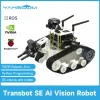 yahboom transbot se ros robot ai vision tank/ car with 2dofカメラptzがJetson nano b01/ raspberry piのシミュレーションを移動できます