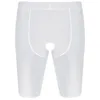 Slip hommes Sexy poche bombée sans entrejambe Shorts sous-vêtements Ultra mince Strectch brillant culotte voir à travers l'huile brillante lisse