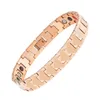 Link Bracelets Wollet Jewelry Women Men Magnetic Bracelet Magnet And Germanium Infrared Negative Ion Rose Gold Color Tungsten Gift