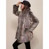 Manteau en fourrure pour femmes, vêtements chauds d'automne et d'hiver, en Imitation de laine, à la mode de tous les jours, 2023