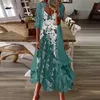 Casual Dresses Luxury Long For Women 2023 Fashion Print V-Neck Two Piece Set Maxi Dress Elegant Beach Party Summer