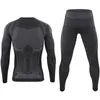 남성 열 속옷 2024 겨울 따뜻한 세트 전술 피트니스 레깅스 꽉 스포츠웨어 긴 셔츠 캐주얼 의류