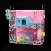 Cages Large Size Hamster House Acrylic Transparent Hamster Cage Wheeled Small Pet Villa Guinea Pig Cage Toy Nest Accessory 30x20x30CM