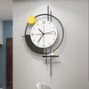 Väggklockor minimalistisk metall digital klocka stort kök modernt nordiska elektroniska horloger murales rum decortion föremål