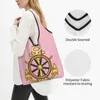 Shopping Bags Fashion Print Nautical Sailor Anchor Tote Portable Shoulder Shopper Handbag